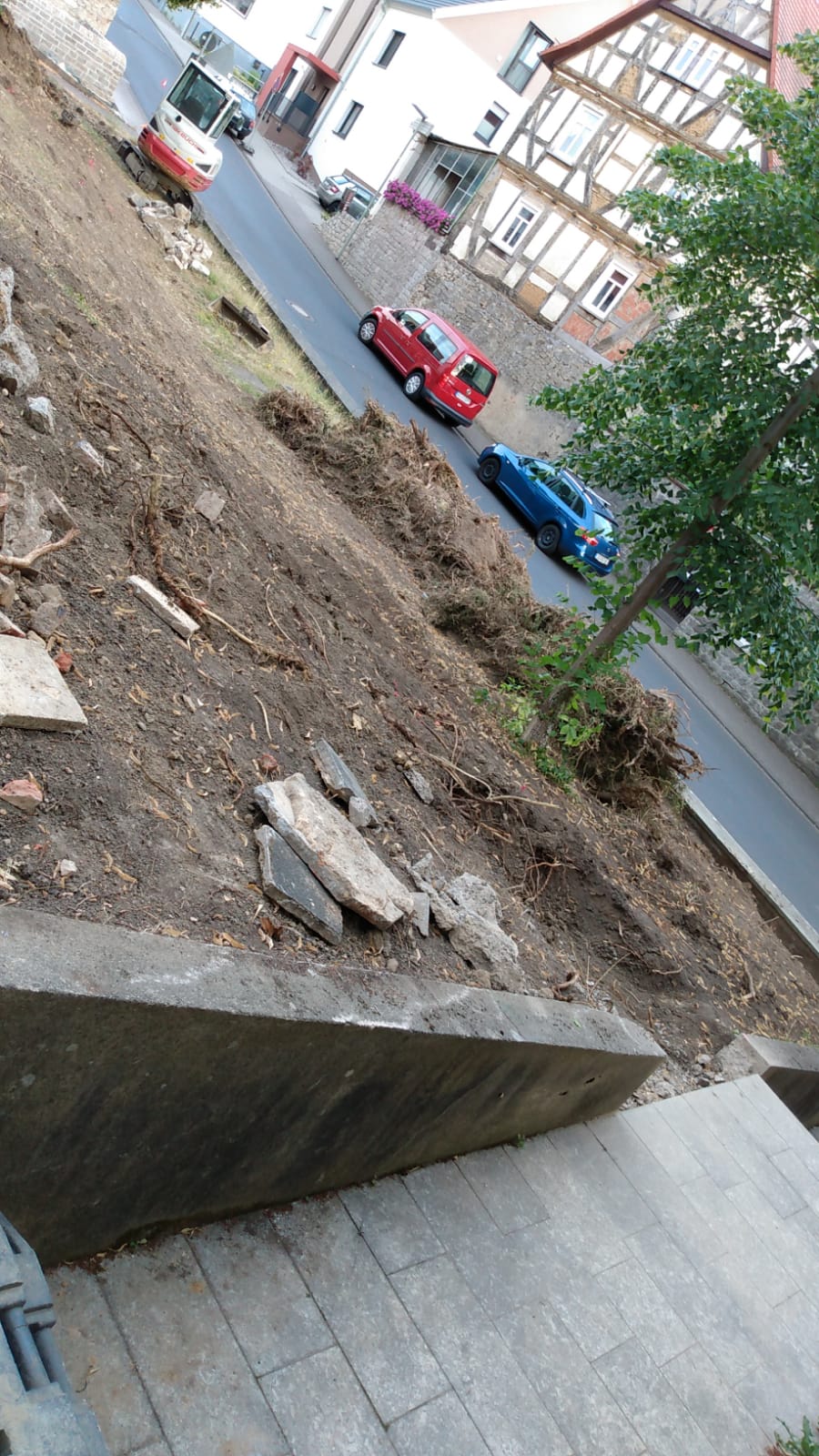 Blick auf das Nachbargrundstück